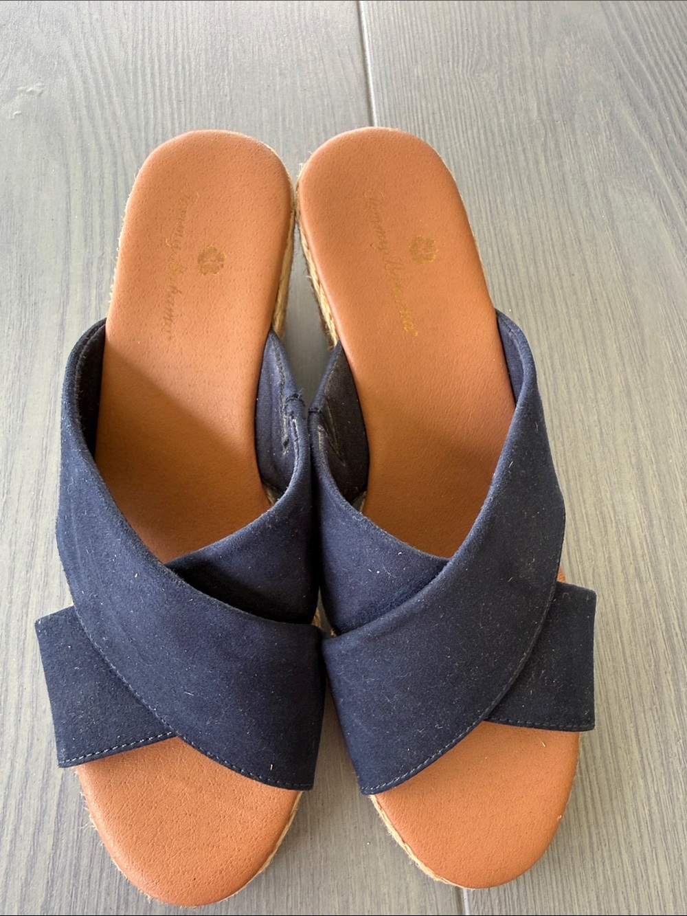 Tommy Bahama Women’s Navy Cross-Band Mules - Unbranded